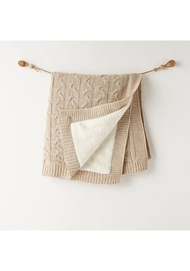 Andywawa Bebek Triko Battaniye 85x100 Cm Ac26340 Bej Melanj