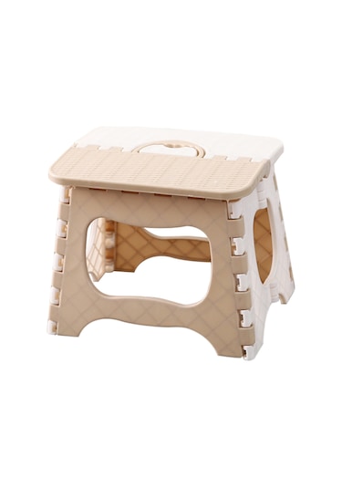 Konesam Küçük Boy Bej Plastik Çekirdekli Klüp: Evde, Banyoda Kullanım, Taşınabilir, Çocuk Ve Yetişkin İçin Katlanabilir Oturak Bej