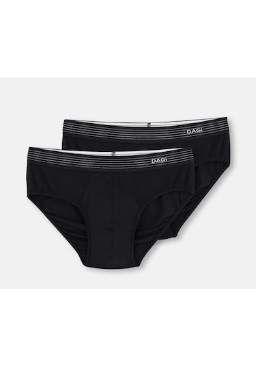 2 Li Paket Dagi Erkek Mikro Modal Slip Külot D4180 Siyah