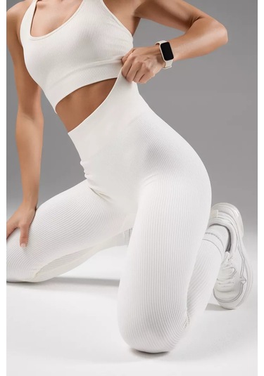 Invıbe Narin Şeritli Tayt 117540866 Bej