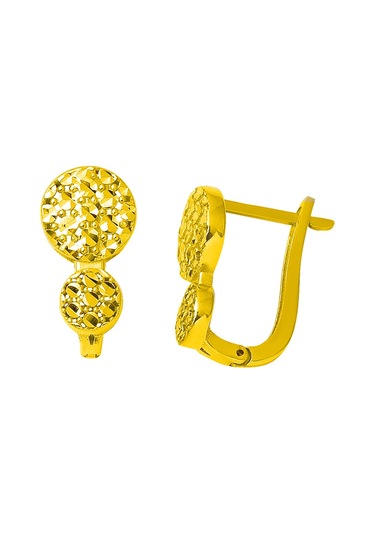 Bilezikci Yaşam Çiçeği Küpe - Kolyeli 22 Ayar Set