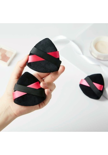 Melien Pamuk Yıkanabilir Kadife Puf Makyaj Süngeri Siyah