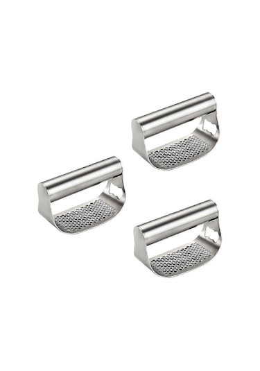 Paslanmaz Çelik Sarımsak Presi, Yeni Sarımsak Presi Salıncağı, Sarımsak Ezmek İçin Rahat Saplı Sarımsak Doğrayıcı Mutfak Aletlerigümüşbeyaz Siyah