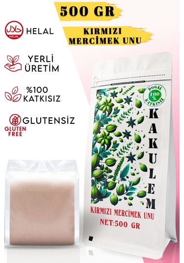 Kakulem Glutensiz Kırmızı Mercimek Unu 500 G