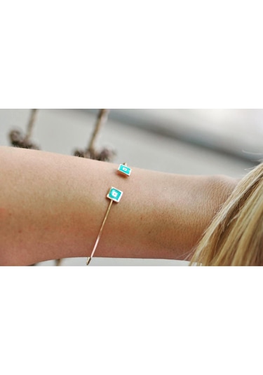 Geometrik Mine Göz Tasarım Tel Bilezik