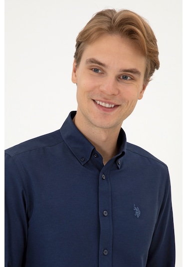 U.s. Polo Assn. Erkek Lacivert Gömlek Basic 50316723-vr033 Lacivert