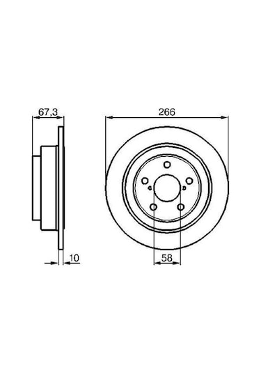 Subaru Impreza 2.0t 1993-2002 Bosch Arka Disk 2 Adet