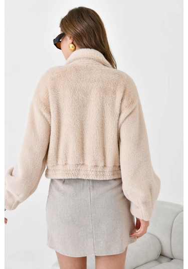 Ftz Kadın Kaşmir Mont Pudra 30984 Pudra