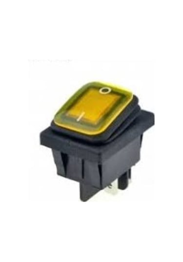 Tekli Geniş Işıklı Körüklü Anahtar On-Off 4P (Kırmızı-Yeşil-Sarı)