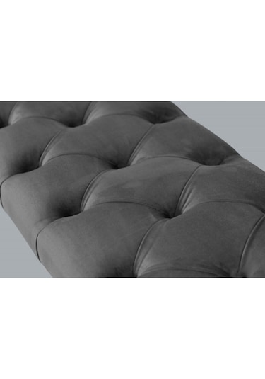 Gazzini Classic Chester Model Kapitoneli Puf-beyaz Ayak