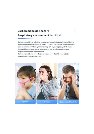 Taşınabilir Karbon Monoksit Dedektörü, Büyük Renkli Ekranlı Co Dedektörü, Yüksek Hassasiyetli 3'ü 1 Arada Karbon