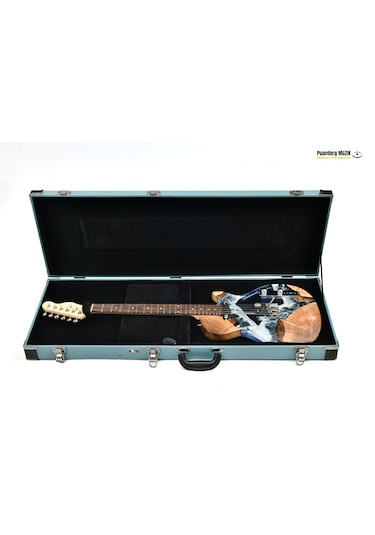 Elektro Gitar Custom Epoksi & Yıllanmış Ağaç Kişiye Özel Mavi