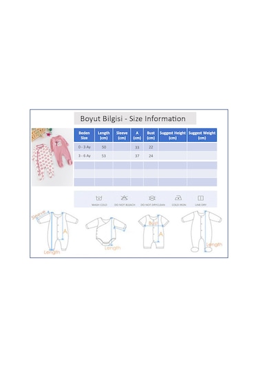 Leopar Figürlü Puantiyeli Uzun Kollu 2'Li Kız Bebek Tulum Takım 001