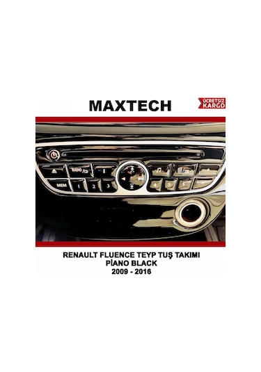 Renault Fluence Teyp Tuş Takımı Pianoblack 2009-2016