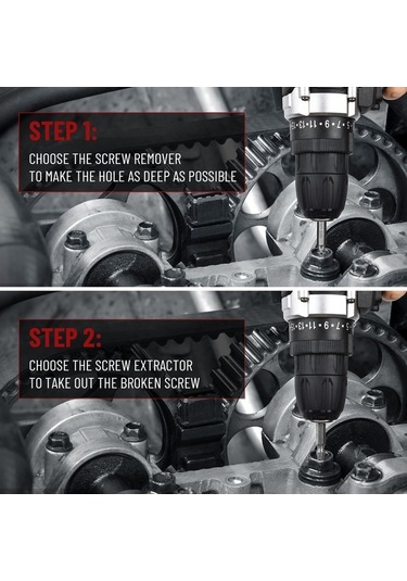 Pazly Vidalı Vidalar Ve Seti Paslı Vidalar İçin Hss Dayanıklı Çıkartma Aleti 6-cr