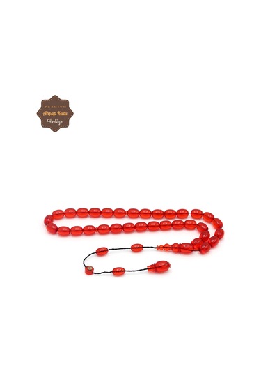 Koyu Kırmızı Arpa Kesim Özel Sistem Ateş Kehribar Tesbih 201024765