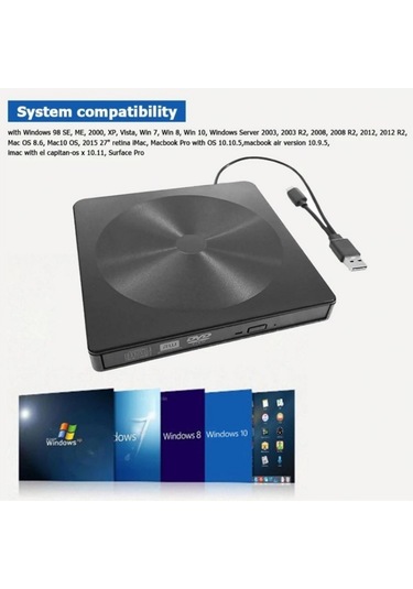 Sones Yj895 Yüksek Hızlı Dvd Yazıcı Tip-c Bilgisayar Dizüstü Bilgisayar Harici Optik Sürücü Yazıcısı