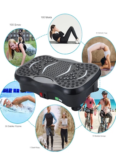 Reidan Pqcfm02 3d Titreşimli Egzersiz Cihazı Yüksek Hız Basen Aleti Siyah