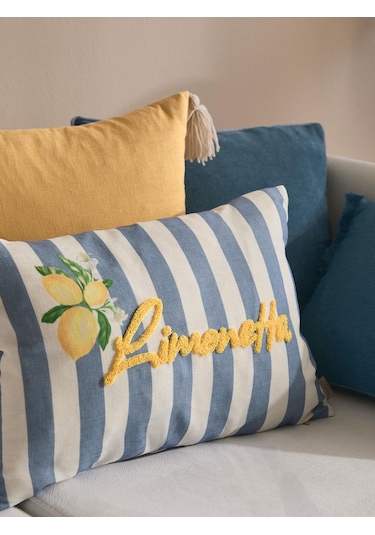 Limonetta 4'lü Kırlent Kılıf Seti Mavi
