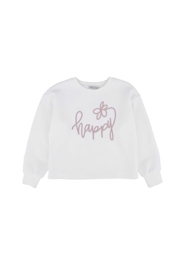 Bestkids Kız Çocuk Yazı İşlemeli Sweatshirt 2-6 Yaş 001