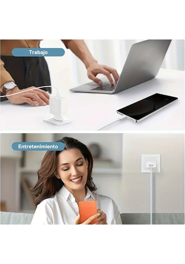 Honeybeeshop Beşli Fiş 1m Kablo Samsung İpdone Uyumlu Hızlı Şarj Cihazı 25w Usb C Ve Usb Cden Lightning Kablolu
