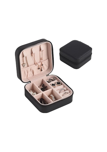 Chavin Siyah Deri Seyahat Takı Kutusu St1-64sy