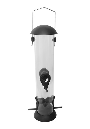 Yuntech01 Dışarıda Asılı Otomatik Kuş Yemeği - 4 Besleme Açığı, Şeffaf Depo, Alttan Çıkarılabilir, Pvc+metal+plastik Materyal