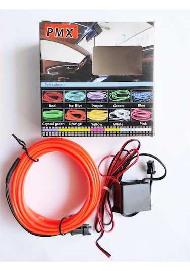 2 Metre 12V Turuncu İp Neon İp Led Araç İçi Neon Led