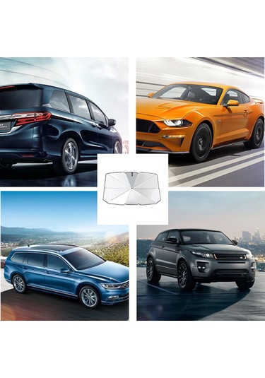 Youtek Araç İçin Uv Koruma Ve Isı Yalıtımı Sağlayan Taşınabilir Güneşlik - Küçük Boy + Kılıf