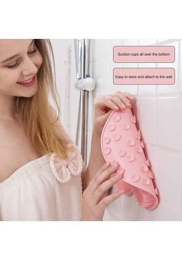 Duvar Ovmak Silikon Banyo Fırçası Masaj Ayak Banyosu Sürtünme Aleti