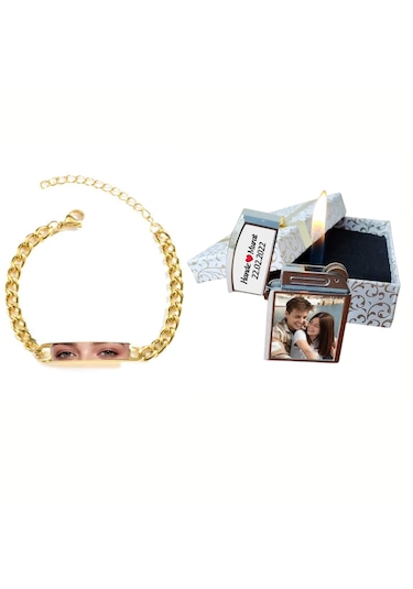 Takı Hediye Dünyası Resimli Kadın Bileklik Sarı