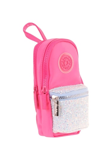 Kaukko Çanta Şekilli Kız Çocuk Üç Bölmeli Kalemlik - Pembe - Taşlı - K2722 Pembe - Turkuaz