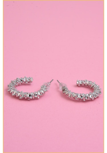 Aurrari Gümüş Büyük Boy Yıldız Tozu Küpe Çok Renkli