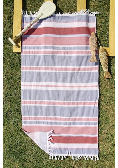 %100 Pamuk Outlet 70x150 Plaj Havlusu Bordo