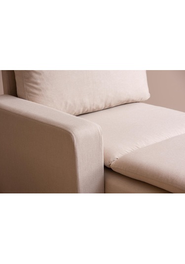 Lungo Modüler Daybed - Krem Keten Krem