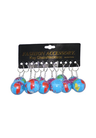 12 Adet Dünya Anahtarlık 5224 Çok Renkli