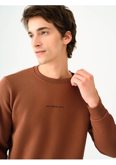Loft Erkek Sweatshirt Kahverengi Lf2034268 25kp69000079 P6941 Kahverengi