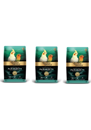 Gold Wings Premium Paraket Yemi 1 KG x 3 Adet