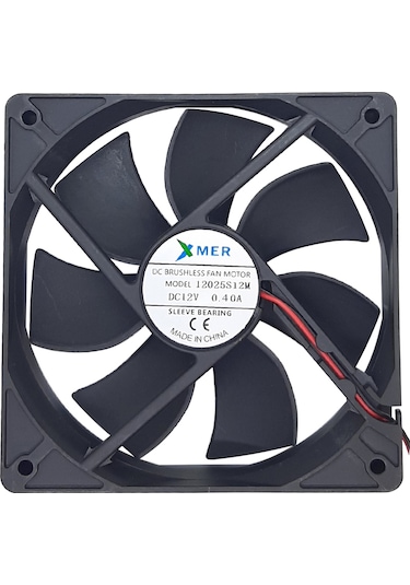 Xmer 120X120X25Mm 12V 0.45A 2 Kablolu Fan
