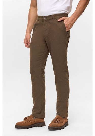 Kiremit Regular Armürlü Pantolon Kiremit