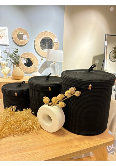 Victor Çok Amaçlı Düzenleyici Kapaklı Sepet,kapaklı Saksılık,kapaklı Organizer 26-20, Küçük Boy Siyah