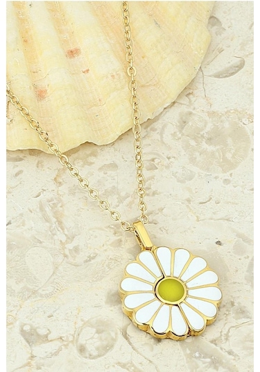 Kişiye Özel Isimli Açılan Papatya Kolye Bbk37 Gümüş