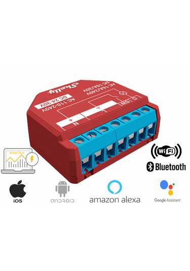 Shelly Plus 1pm1kanallı Wifi Enerji Ölçer Akıllı Ev Anahtarı Röle