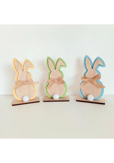 Homyl Paskalya Tavşanı Süslemeleri Zanaat Parti Hediye Yeşil