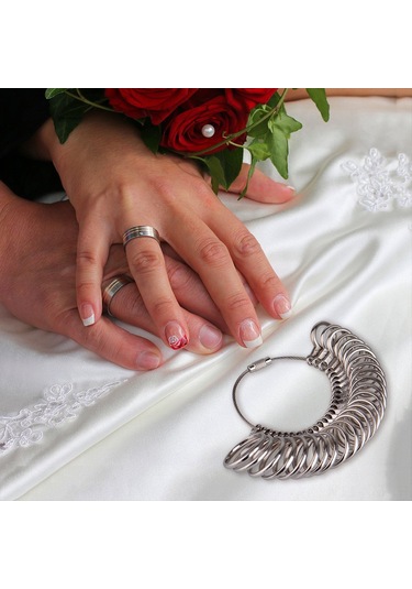 Ximistore9 Alüminyum Yüzük Ölçüm Seti: 1-13 Numara Ayar Çemberleri + Ölçüm Çubuğu - Hafif, Kolay Kullanım - Perakende Ve Mağaza İçin