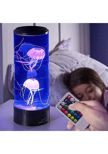 Çok Renkli Led Denizanası Lav Lambası, Usb Şarjlı Gece Lambası, Yuvarlak Ruh Hali Işığı Dekorasyon Oyuncağı Çok Renkli