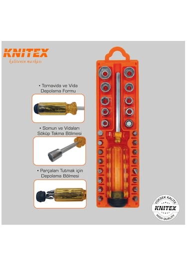 Knitex Ktx-034 Tornavida Seti Basit Lokma Takımı 28 Parça