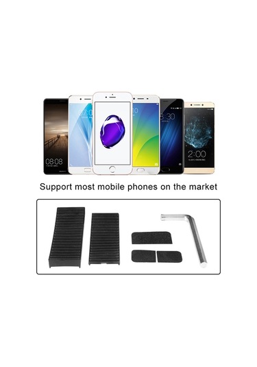 Bisiklet İçin 360 Derece Dönebilen Alüminyum Alaşımlı Telefon Braketi, 50-100mm Cihaz İçin Uygun Kırmızı Kırmızı