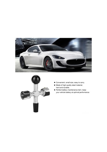 Vkemall Araç Akü Bakımı Aleti: Çelik Konstruksiyonlu, Korozyon Kaldıran, Elektrik Bağlantısını Geliştiren 4 Yollu Terminal Temizleyici