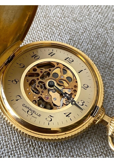 Bulova Caravelle İskelet Kadran Vintage Cep Saati 2.El (Eksikli)